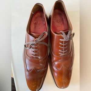 GRENSON DYLAN Brown Leather Oxfords Brogue Shoes  Men's UK Size 11E US 12E